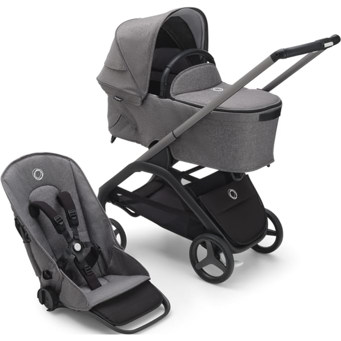 Bugaboo Dragonfly Kinderwagen - Grey Mélange Bekleding grey mélange bekleding