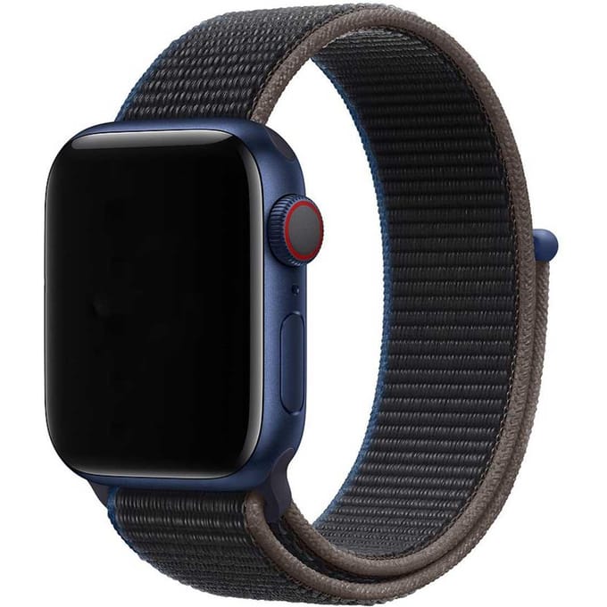 2+1 | Apple Watch Bandje - Geweven - Nylon - Houtskool