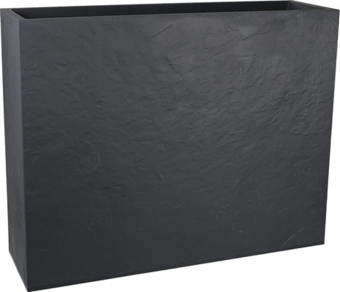 EDA Plantenbak - Bloembak - 63L - 99,5 x 29,5 x 78,5 cm - Antraciet