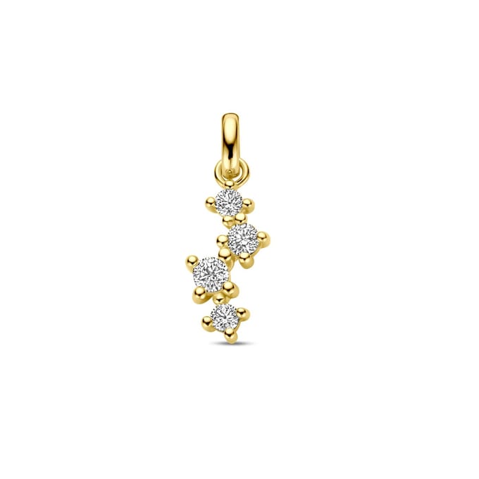 YO&NO - Hanger - Goud - zirkonia - 16/7mm - Sieraden Vrouw - 585 Goud