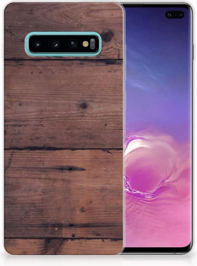 Samsung Galaxy S10 Plus Bumper Hoesje Old Wood