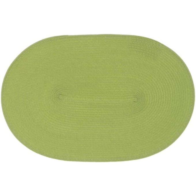 Unique Living | Placemat Daisy | Ovaal | Rotan | Lichtgroen | 45x30cm