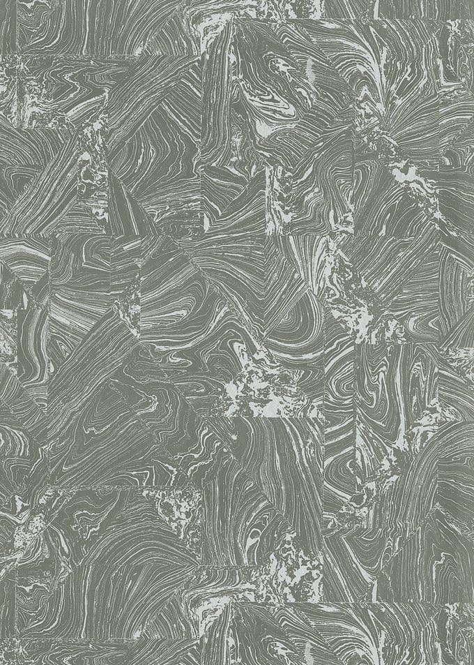 Erismann Vinylbehang 10358-15 - 4 Earth - Abstract Groen - 53cm x 10.05m