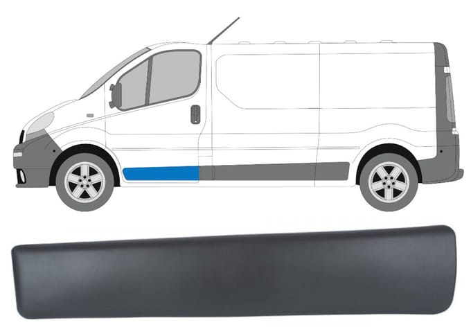 Voordeur sierlijst voor Opel Vivaro 2001-2014 / Links