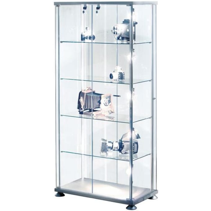 Vitrinekast glas rechthoekig glasvitrine met slot