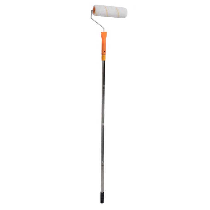 3,9ft Verfroller Verlengstok Kit met 9in Rollerborstel Afneembare Telescopische Lange Verfroller gray