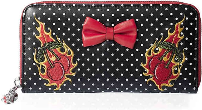 Banned - Cherry Blaze Dames portemonnee - Zwart