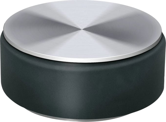 Blomus STOP Deurstopper - H 4,5 cm, Ø 9 cm - RVS - Rubber