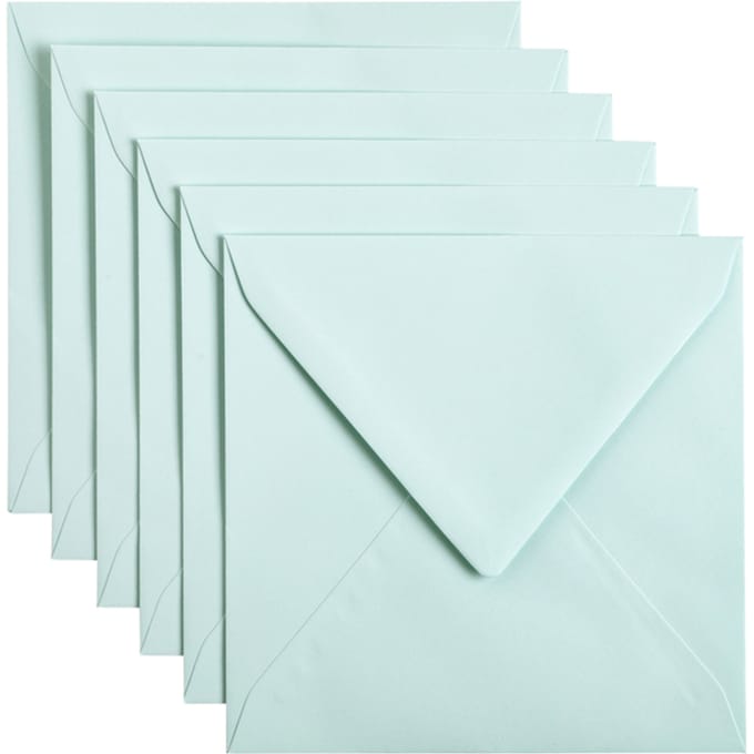 Envelop Papicolor 140x140mm zeegroen pak à 6 stuks