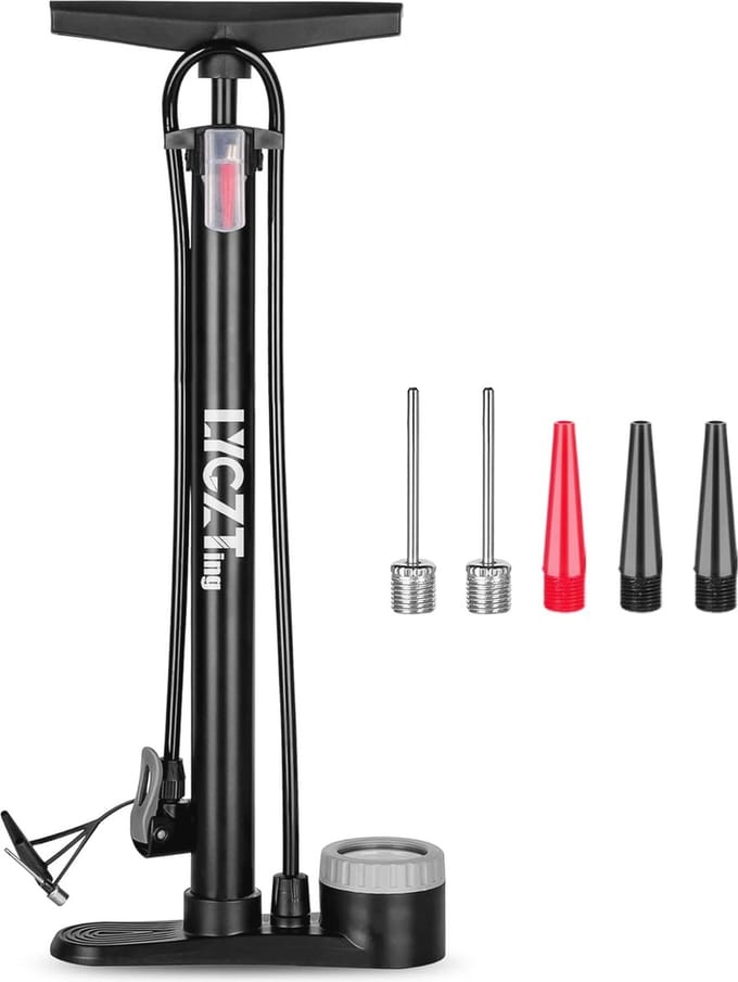 Fietspomp met Manometer - Voor Presta en Schrader Ventielen - Max 160 PSI