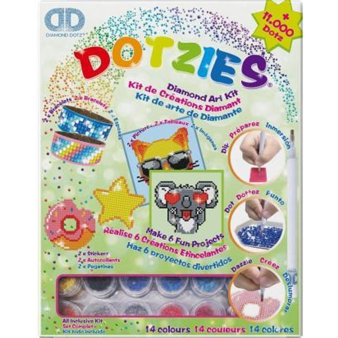 DIAMOND DOTZ Megapack DOTZIES 6-delig - Diamond Painting - 11.000+ Dotz - Vanaf 8 Jaar - Groen