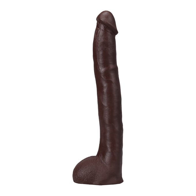 Hollywood Cash - Realistic ULTRASKYN Dildo - 11" / 29 cm - Chocolate