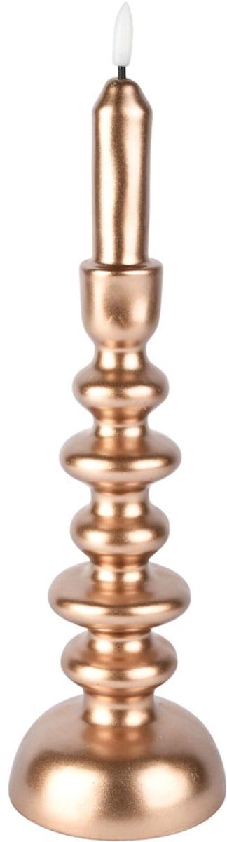 Dekoratief | Kaars 'Girandole', goud, LED, 10x10x32cm | A255939