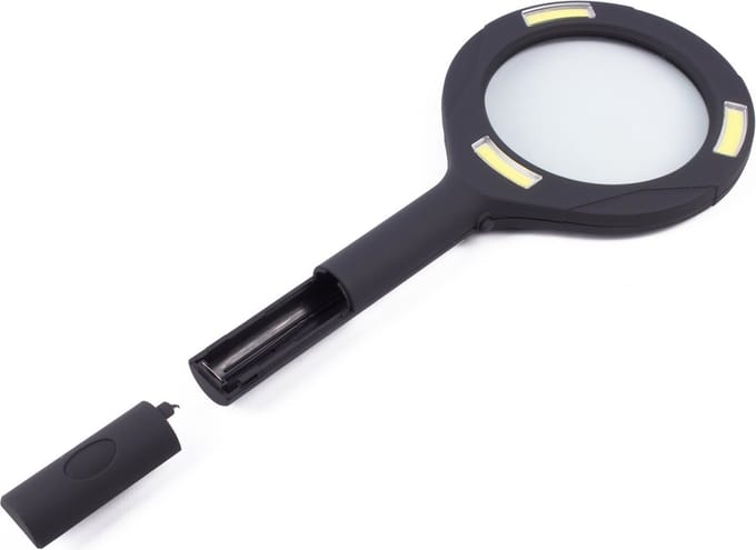 LOUPE 3X COB LED - Leeslampje met vergrootglas