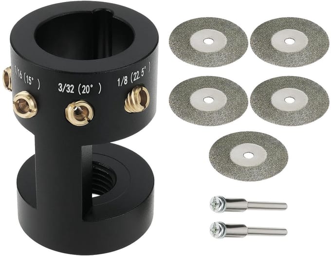 Dailygoods - Tungsten Elektrode Slijper met Hoekafstelling en 4 Snijrails