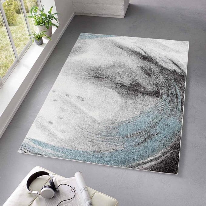 Modern vloerkleed - Axis blauw 80x140