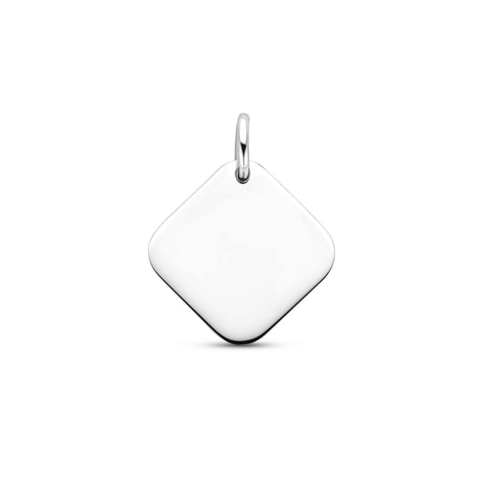 Zilveren gerhodineerde graveerhanger 15 mm - 1340756