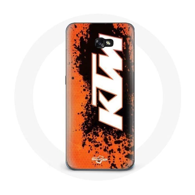 Coque pour Samsung Galaxy A3 2016 KTM Logo blanc fond orange