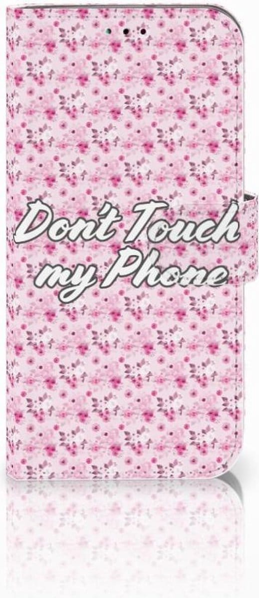 Samsung Galaxy A40 Portemonnee Hoesje Flowers Pink DTMP
