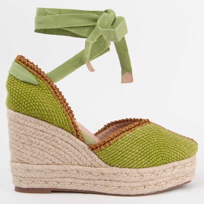 Espadrille compensée pour femme. Montevita Balenci12 102993 41 vert