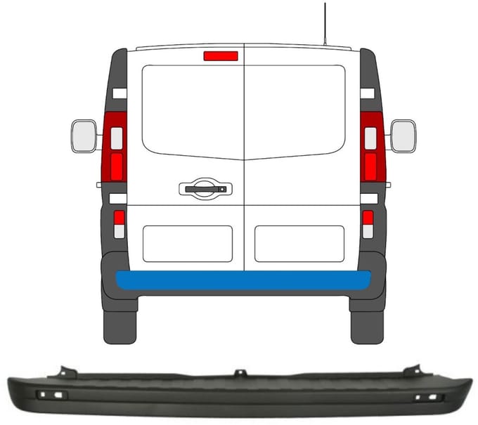 Achterbumper voor Opel Vivaro 2014-2019