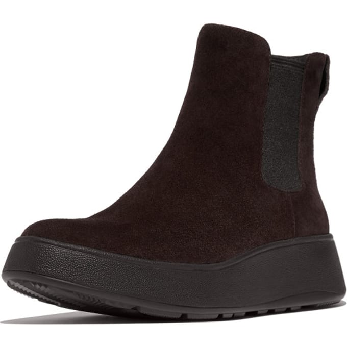 FitFlop F-MODE SUEDE FLATFORM Dames Chelsea Boots Chocoladebruin