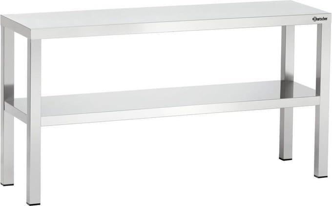 Etagere RVS Dubbel, B 1800mm