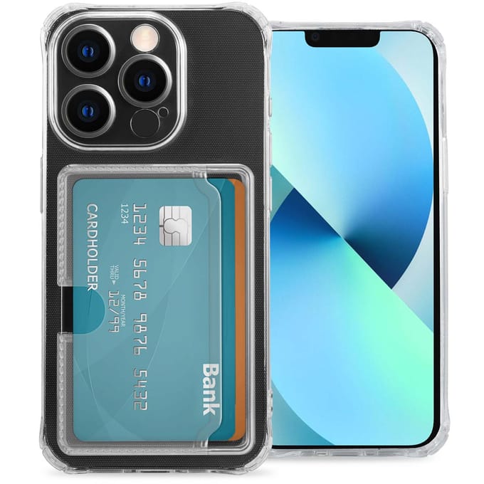 imoshion Softcase Backcover met pasjeshouder voor de Apple iPhone 13 Mini - Transparant