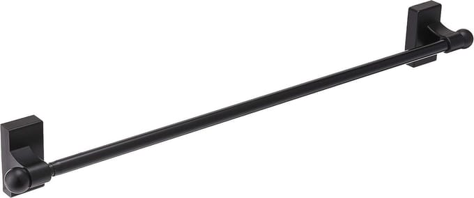 Magnetische gordijnroede 43-76 cm - Zwart