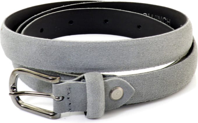 Miss Muller Suede dames riem type Frost in modieuze kleuren - 729 donker grijs, 85cm