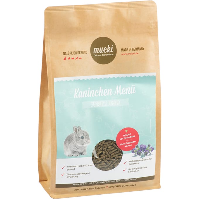 1 kg Mucki Menu Junior Konijn Sensitive konijnenvoer