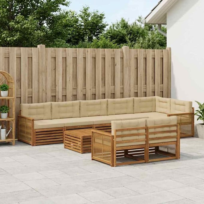 vidaXL - Buiten - bank - set - 9 - st