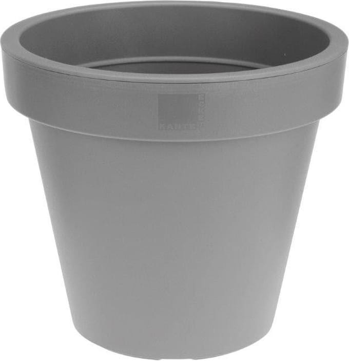 4 X Bloempot EK rond 25cm Lichtgrijs