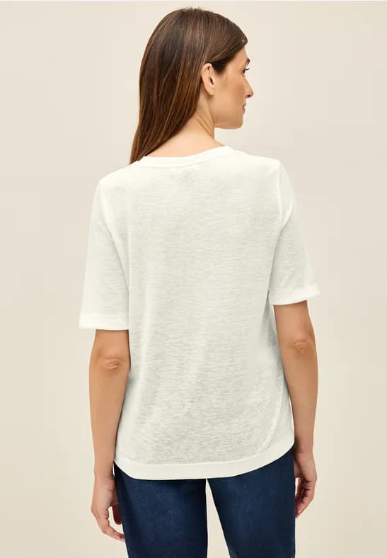 Shirt met ton-sur-ton print