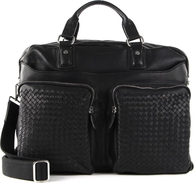 Bugatti Geweven aktetas Leer 48 cm - cm ( Zoll) - schwarz