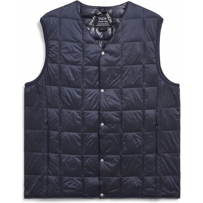 Basic binnenjas met knoopsluiting en v-hals Taion