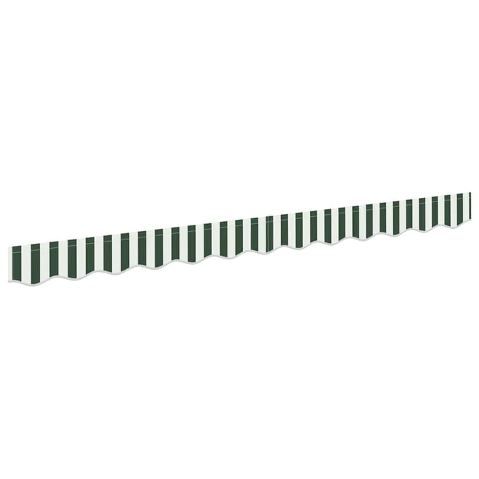 vidaXL Vervangende volant voor 2,5 m Groen & wit gestreept Polyester