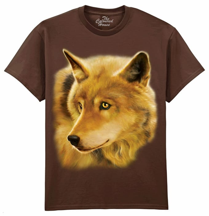 Wolf Golden Sun The Coloured House T-shirt S