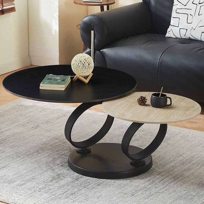 Milton & Oldbrook Salontafel Draaibaar Liverno Travertinlook