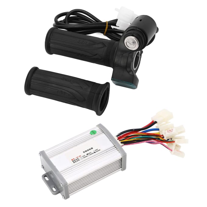 Fiets Motor Controller Kit 36V 800W Gashendel Vermogensweergave Stabiele Borstelmotor Controller voor DIY Conversie black