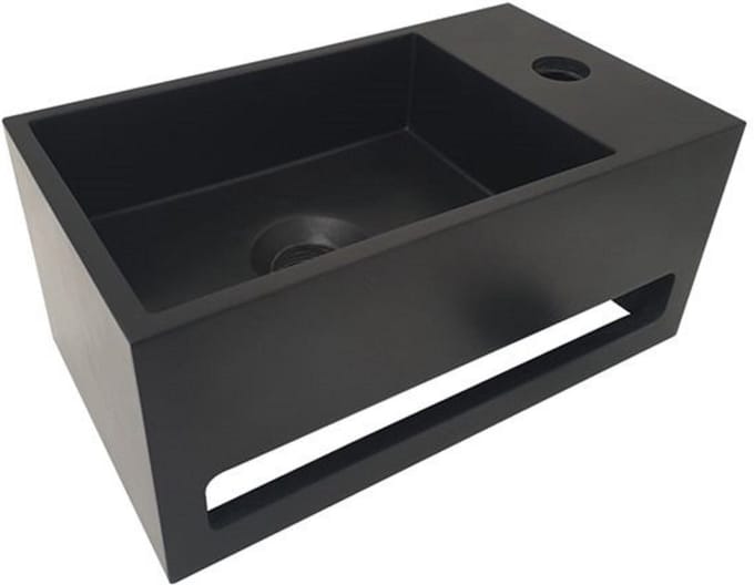 Wiesbaden Julia fontein Solid Surface 35 x 20 x 16 cm mat zwart rechts