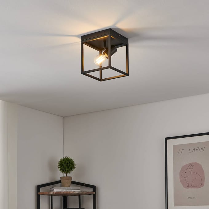 EGLO Silentina Plafondlamp - E27 - 18 cm - Zwart
