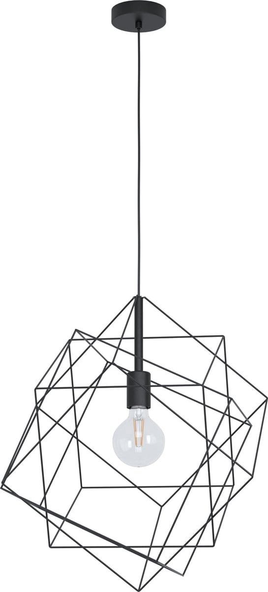 EGLO Straiton - Hanglamp - E27 - Ø 51,5 cm - industrieel - Zwart