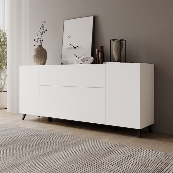 Meubella - Pulse 4 - Dressoir - Wit - 180x39x76 cm