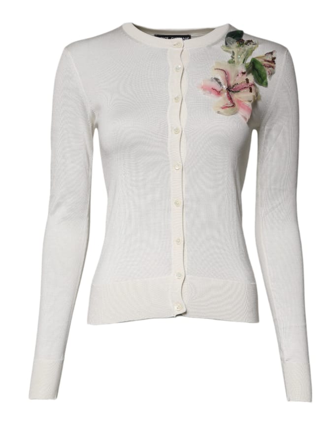 Bloemrijk Versierd Kasjmier Cardigan