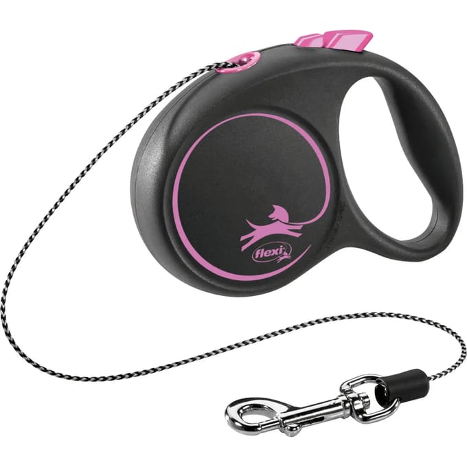 FLEXI | Flexi Rollijn Black Design Cord Roze