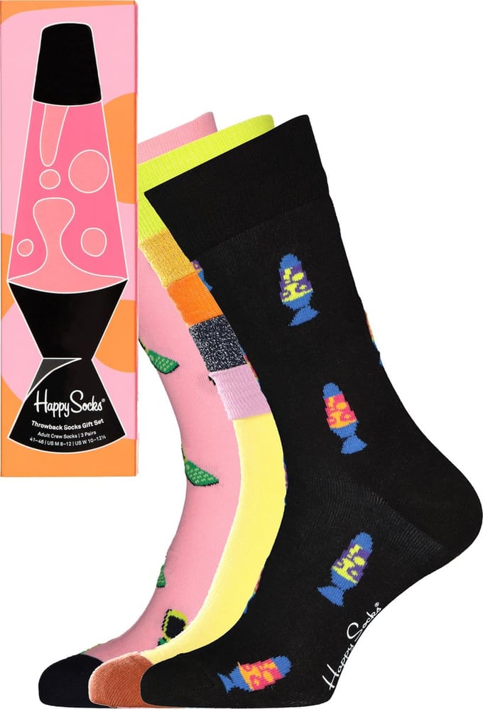 Happy Socks Throwback Socks Gift Set (3-pack) - gekleurd verleden - Unisex - Maat: 41 - 46