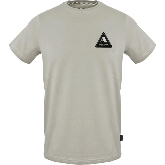 Aquascutum Heren Driehoek Logo T-Shirt (Grijs)