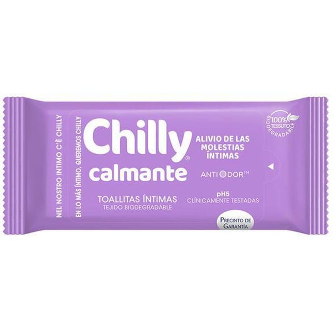 Lingettes Intimes CHILLY POCKET toallitas íntimas calmantes 12 u