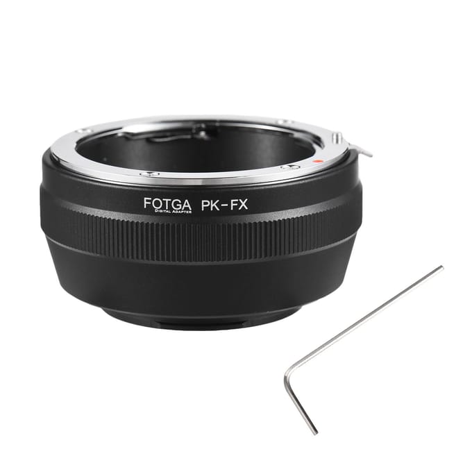 FOTGA Handmatige Lens Mount Adapter Ring Aluminiumlegering voor Pentax K-Mount Lens naar Fuji zwart